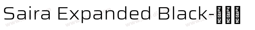 Saira Expanded Black字体转换